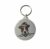 Charming Fox Terrier Keyring with Festive Santa Hat
