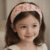 Girls Floral Headband with hand embroidered flowers, button hearts and embellishments