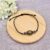 Dark Grey Cracked Jade Adjustable Cord Bracelet