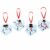 Embroidered Melting Snowman Ornaments – Set of 4