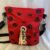 Waterproof Red Paw Print Dog Walking Bag with Dispenser Pocket