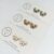 Handmade Small Bow Studs with Gold Leaf Detailing